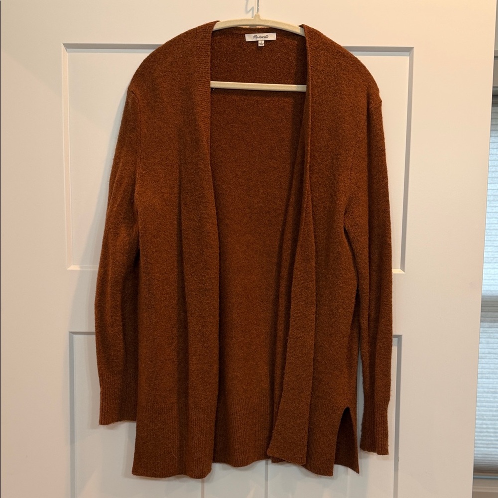 Madewell Rust Open Front Cardigan